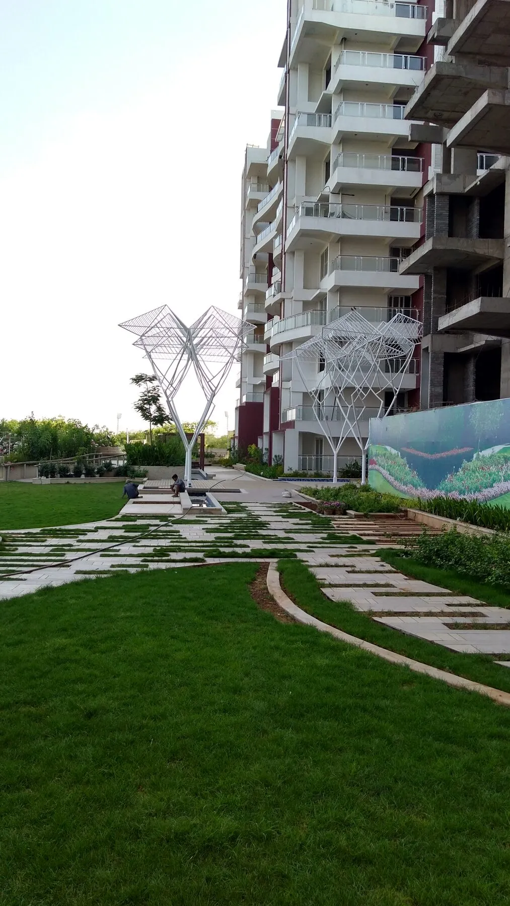 Keshar Apartments podium lawn